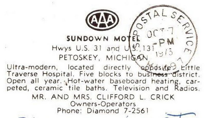 Sundown Motel - Vintage Postcard (newer photo)